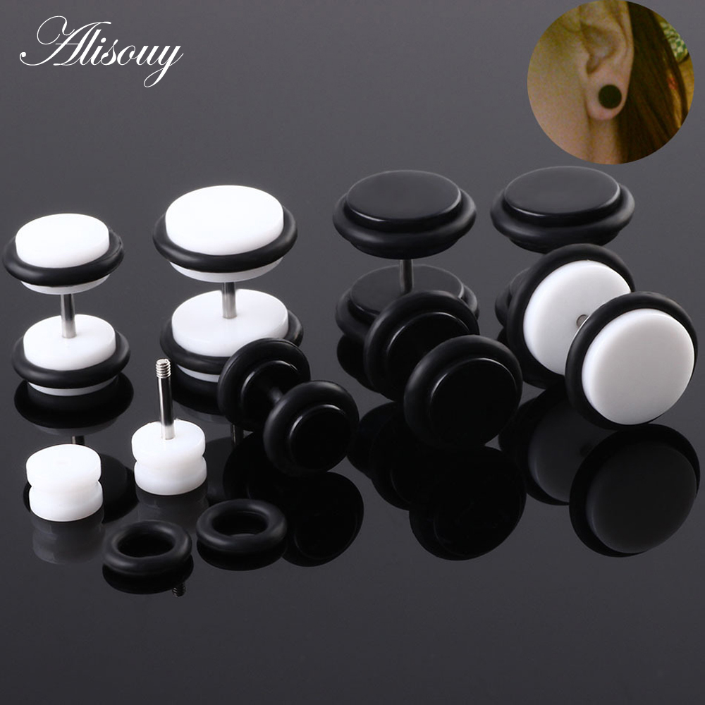 Body Jewelry Ear Gauges - 2PCS Acrylic Fake Cheater Ear Plugs