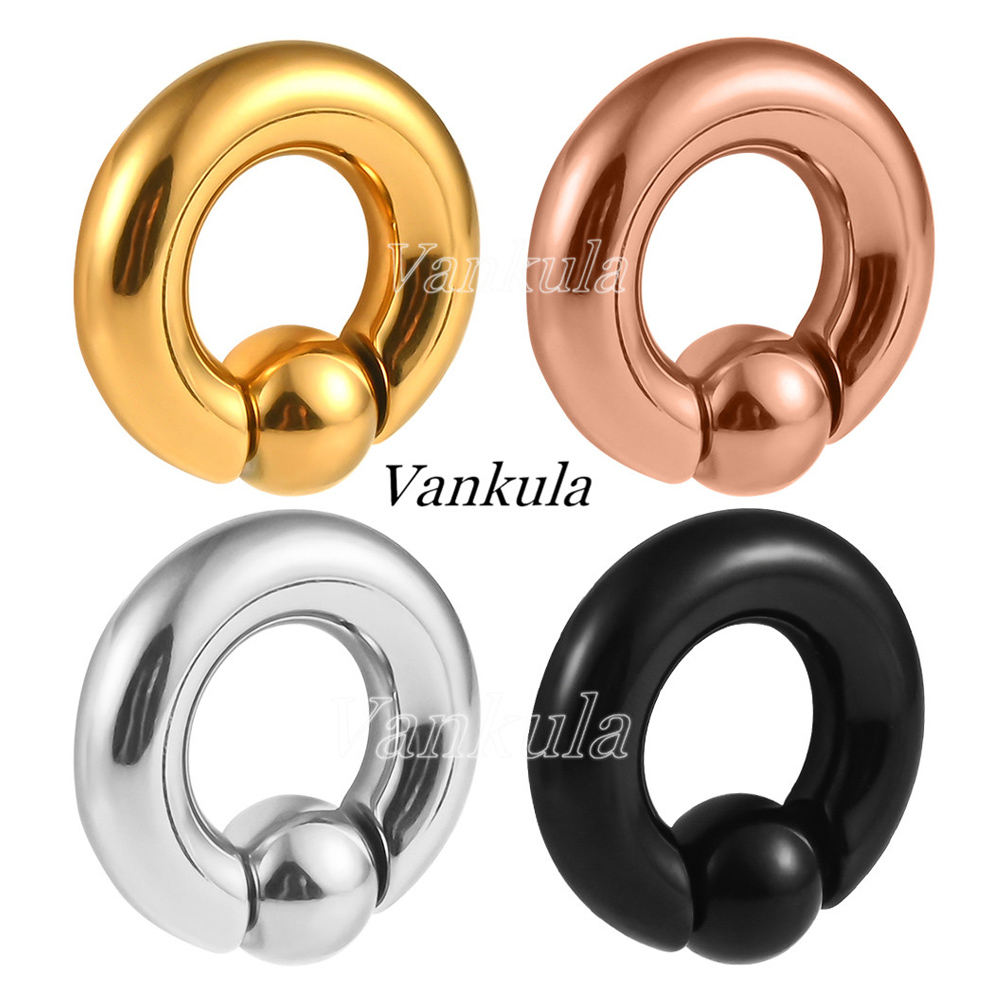 Body Jewelry Ear Gauges - Vankula 2pcs Ear Plug Tunnels 316L