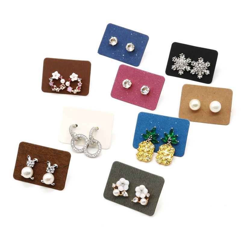 Body Jewelry Display - 3.5*2.5cm 100Pcs/lot Kraft Paper Ear Studs