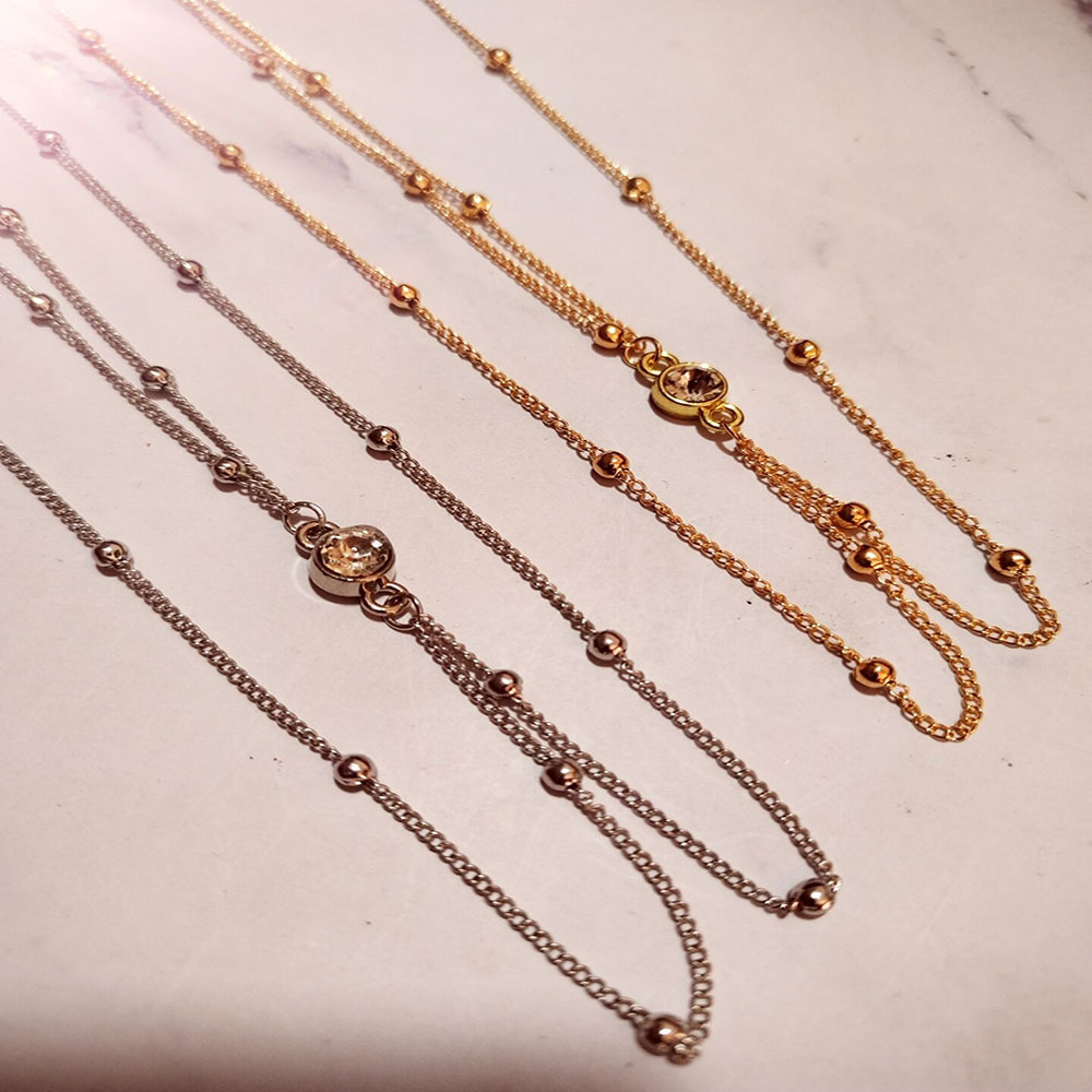 Belly Chain - Dainty CZ Body J - Body Jewelry Gold Plated ulasan dan harga