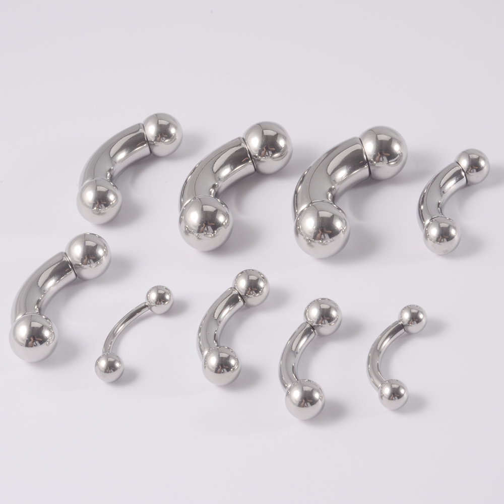1PC Stainless Steel Straight B - Nipple Bar Curved ulasan dan harga