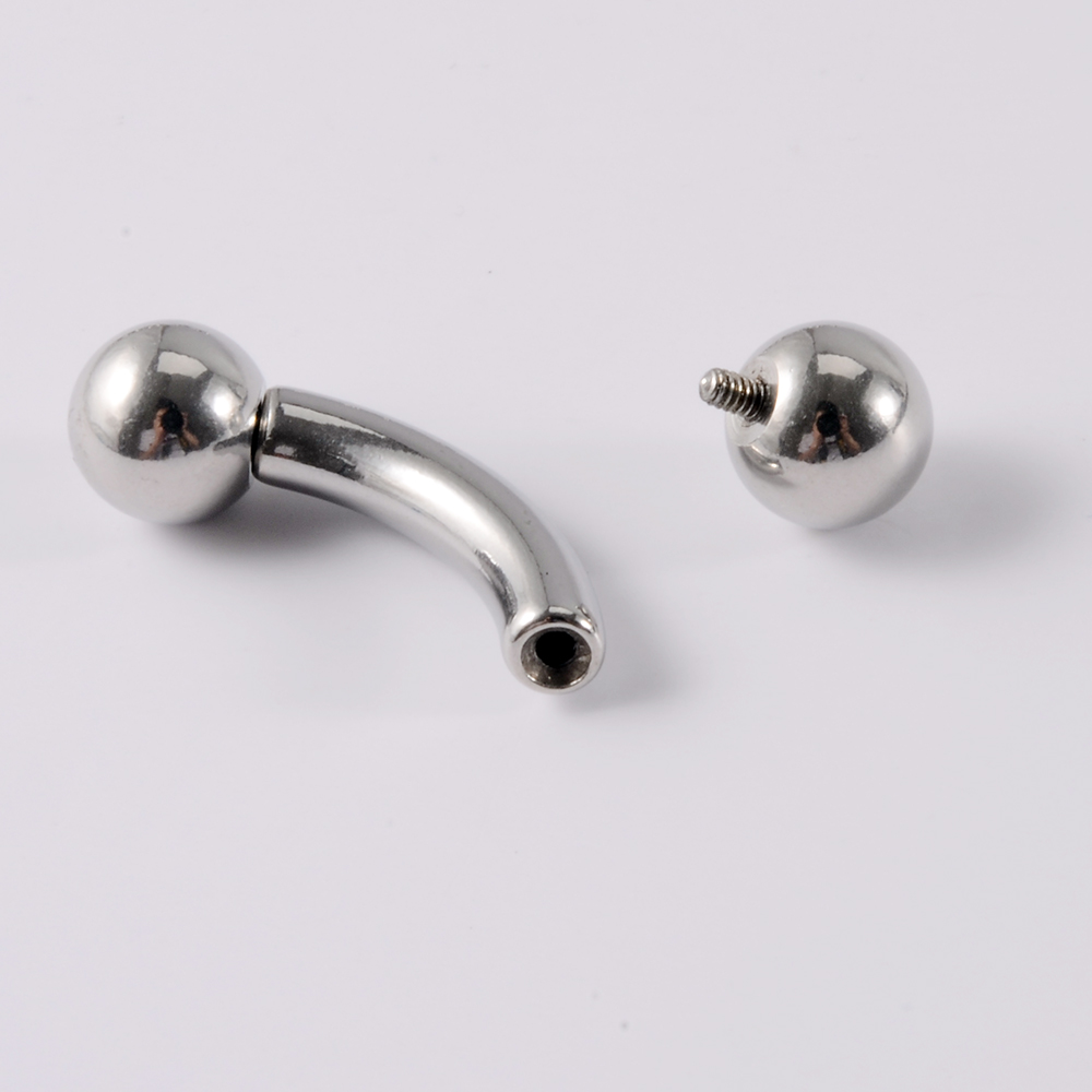 1PC Stainless Steel Straight B - Nipple Bar Curved ulasan dan harga