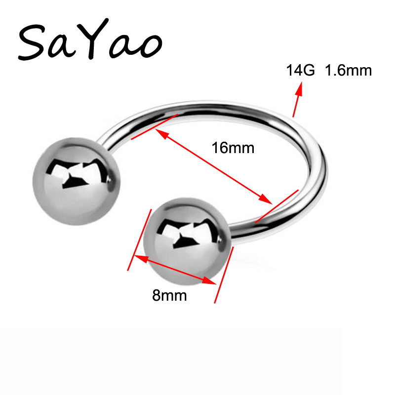 Big Ball Stainless Steel Barbe - Nipple Bar Curved ulasan dan harga