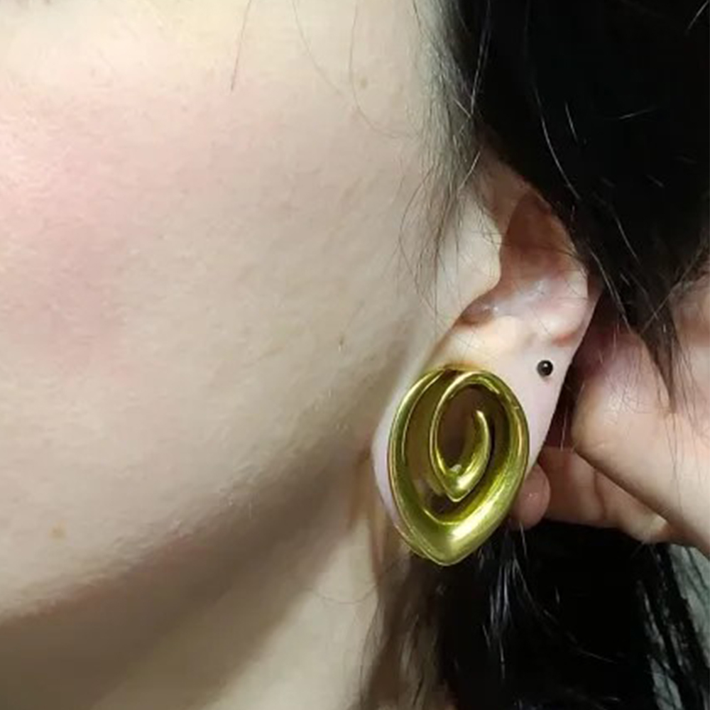 Twolobes 2PCS Spiral Simple Sa - Body Jewelry Ear Gauges ulasan dan harga