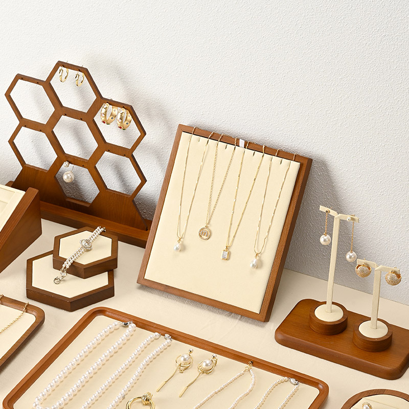 Orilv Wooden Jewelry Stand Nec - Body Jewelry Display ulasan dan harga