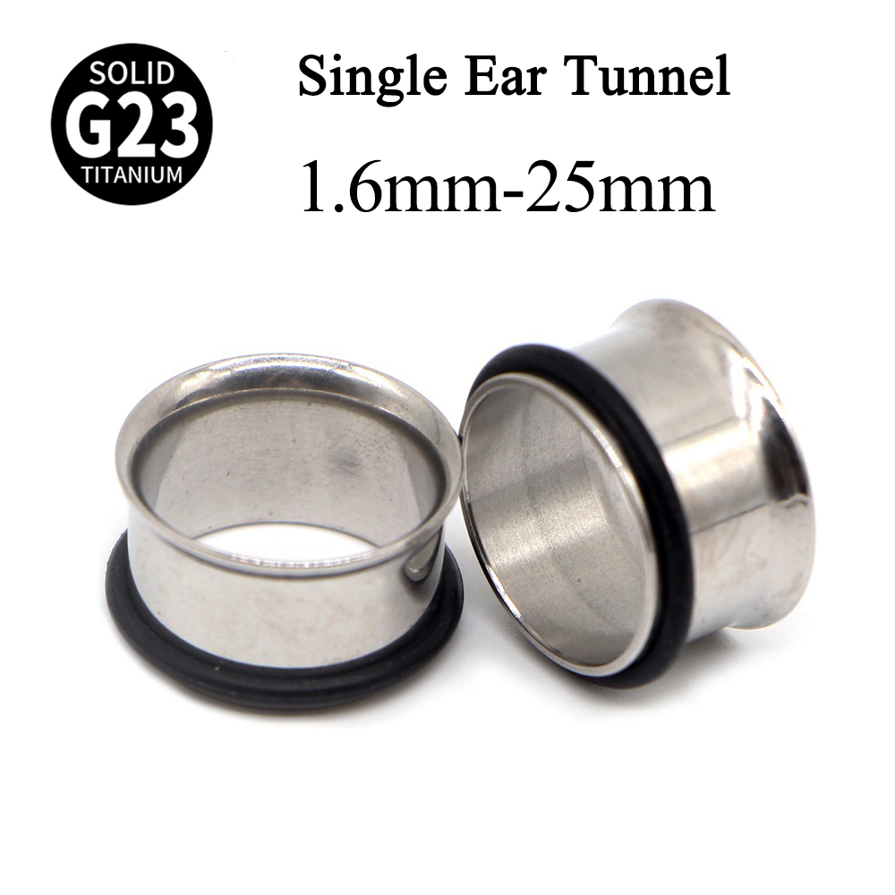 1Pair G23 Titanium Single Flar - Body Jewelry Ear Gauges ulasan dan harga