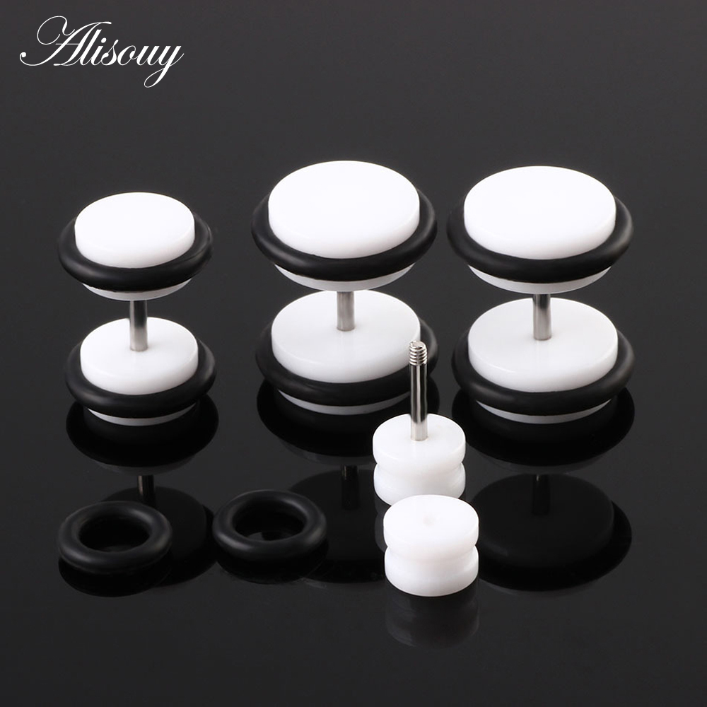 2PCS Acrylic Fake Cheater Ear  - Body Jewelry Ear Gauges ulasan dan harga