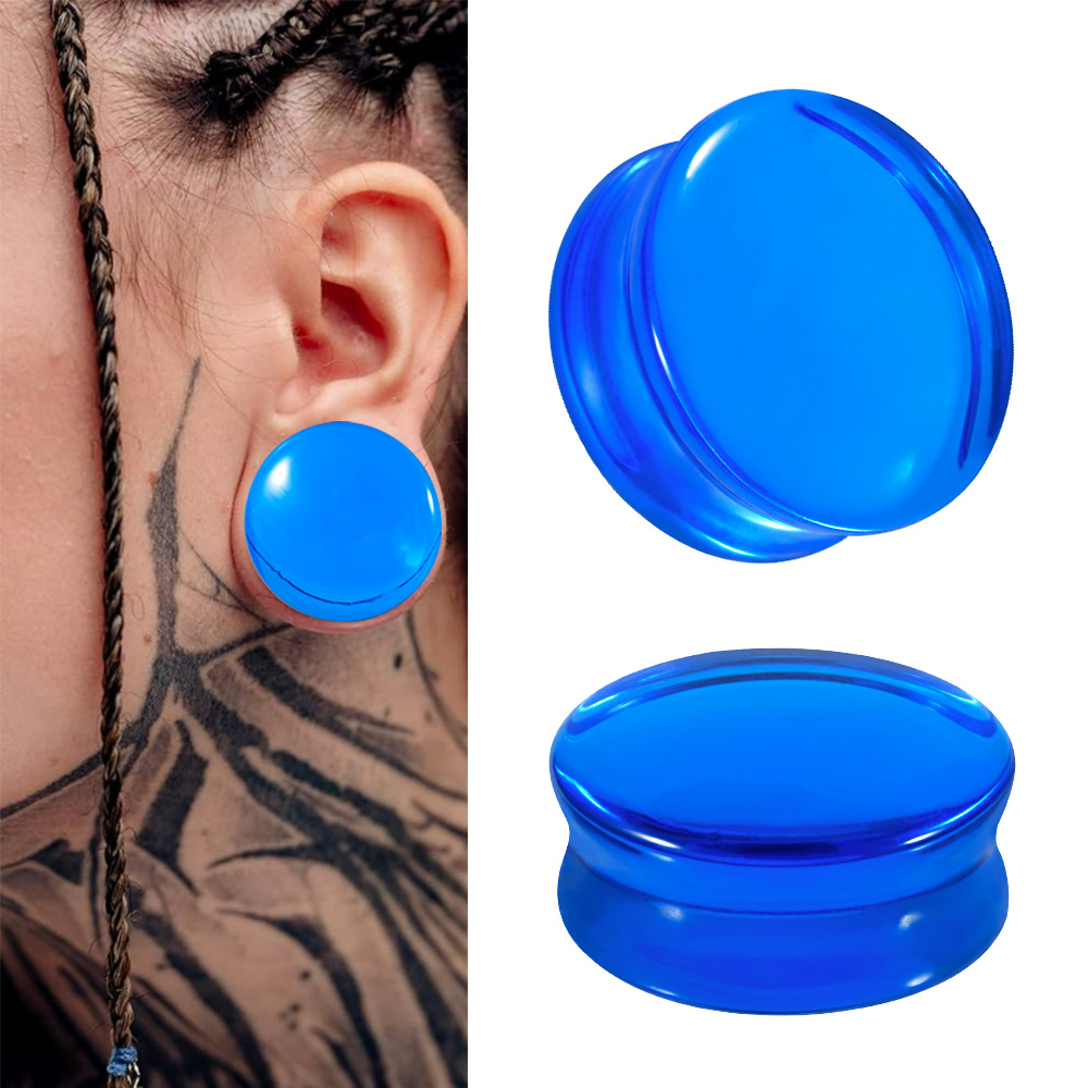 1/2/22PCS Glass&Stone Round Ea - Body Jewelry Ear Gauges ulasan dan harga