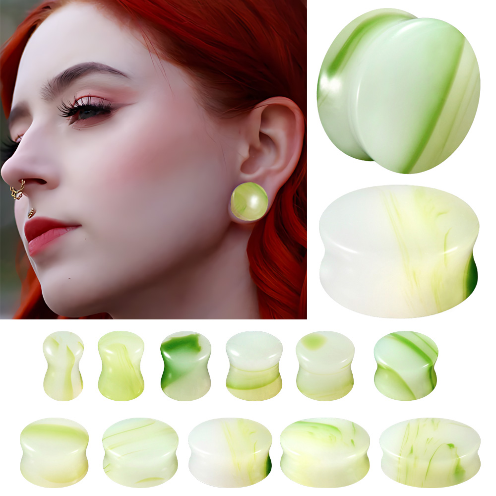 1/2/22PCS Glass&Stone Round Ea - Body Jewelry Ear Gauges ulasan dan harga