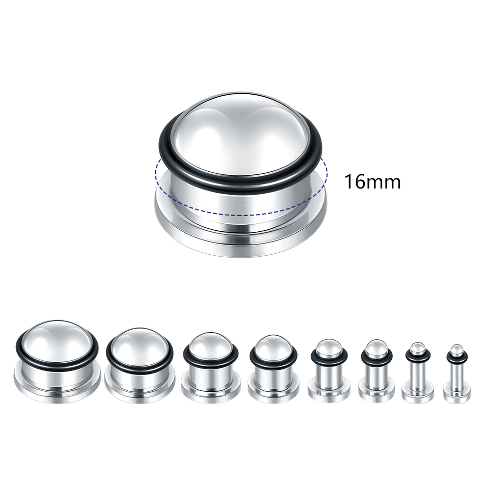 1Pair Stainless Steel Ear Tunn - Body Jewelry Ear Gauges ulasan dan harga