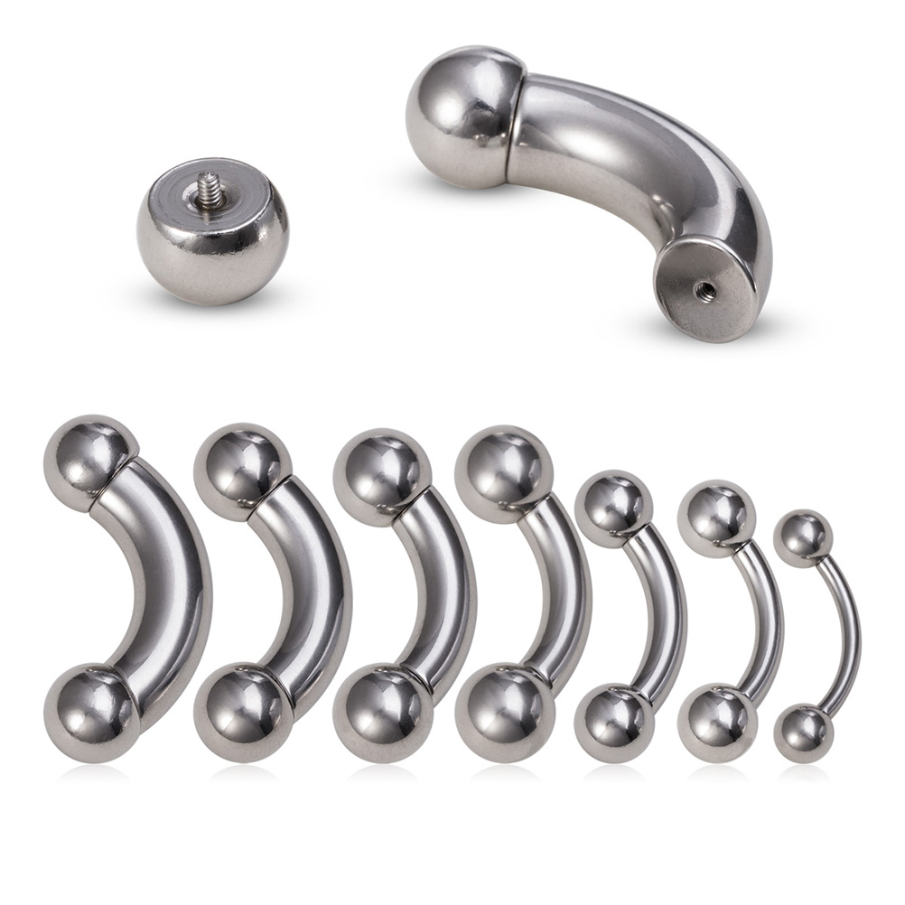 1pc Big Size Genital Curved Ba - Nipple Bar Curved ulasan dan harga