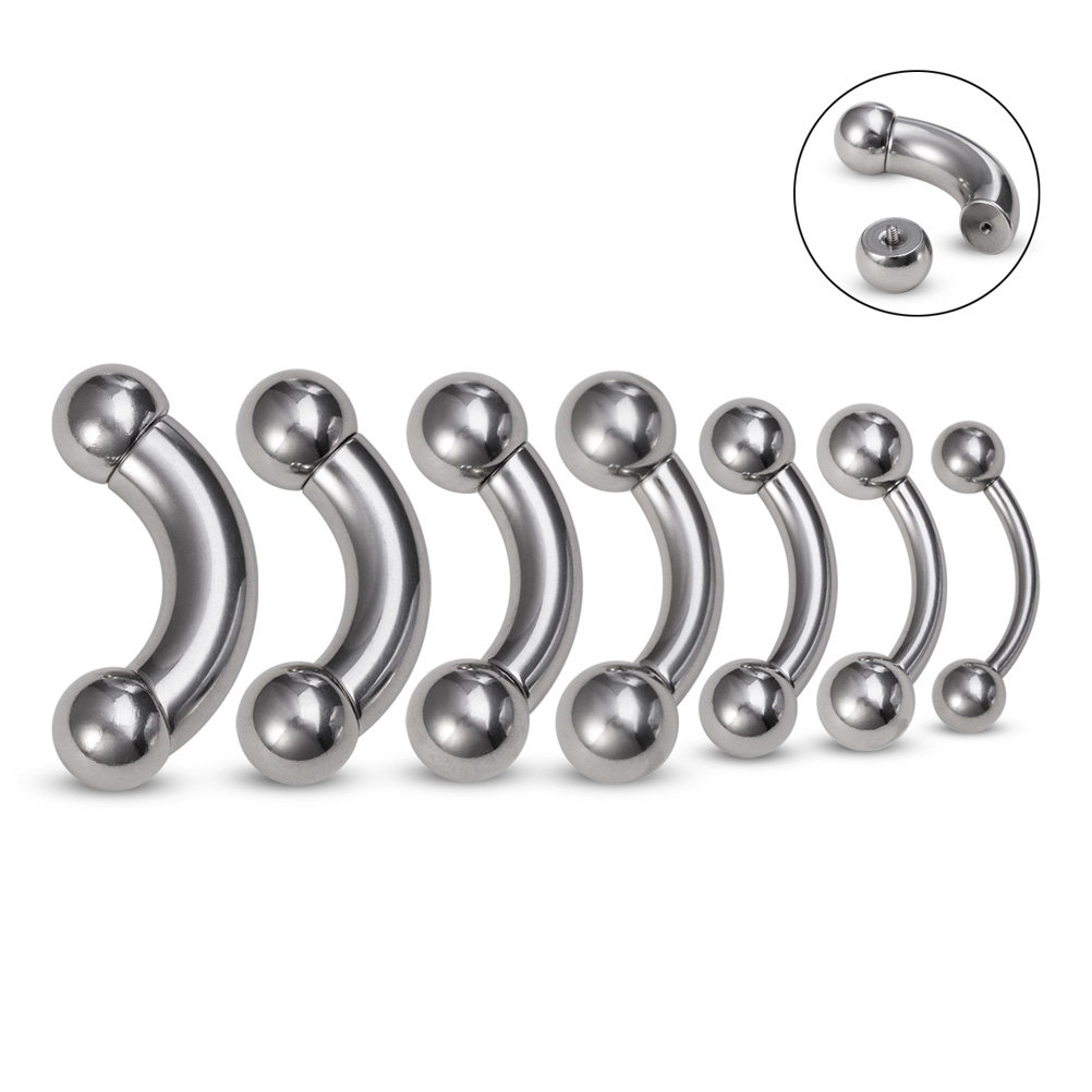 1pc Big Size Genital Curved Ba - Nipple Bar Curved ulasan dan harga