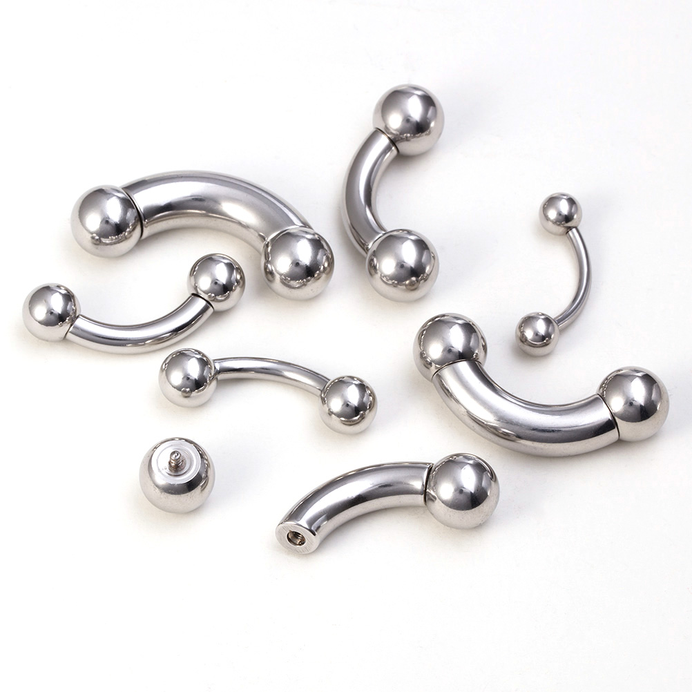 1pc Big Size Genital Curved Ba - Nipple Bar Curved ulasan dan harga