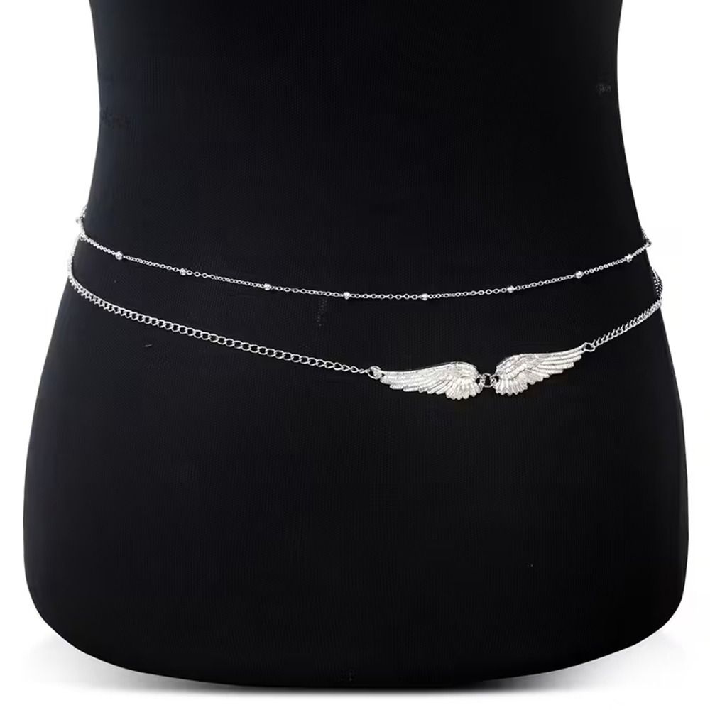 Gift Elegant Double Layer Wing - Body Jewelry Charms ulasan dan harga