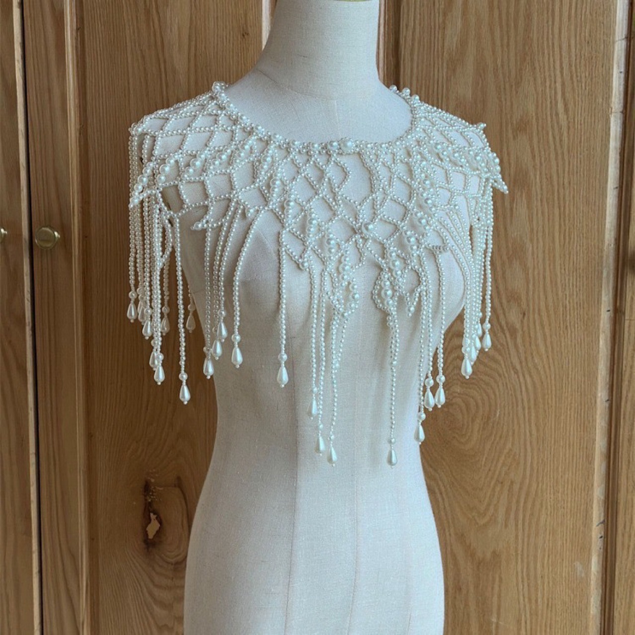 Handmade Pearl Layered Body Ch - Body Jewelry Vest ulasan dan harga