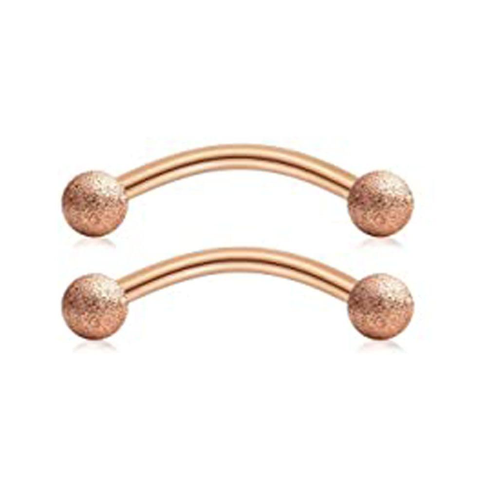 16G Stainless Steel Long Nippl - Nipple Bar Curved ulasan dan harga