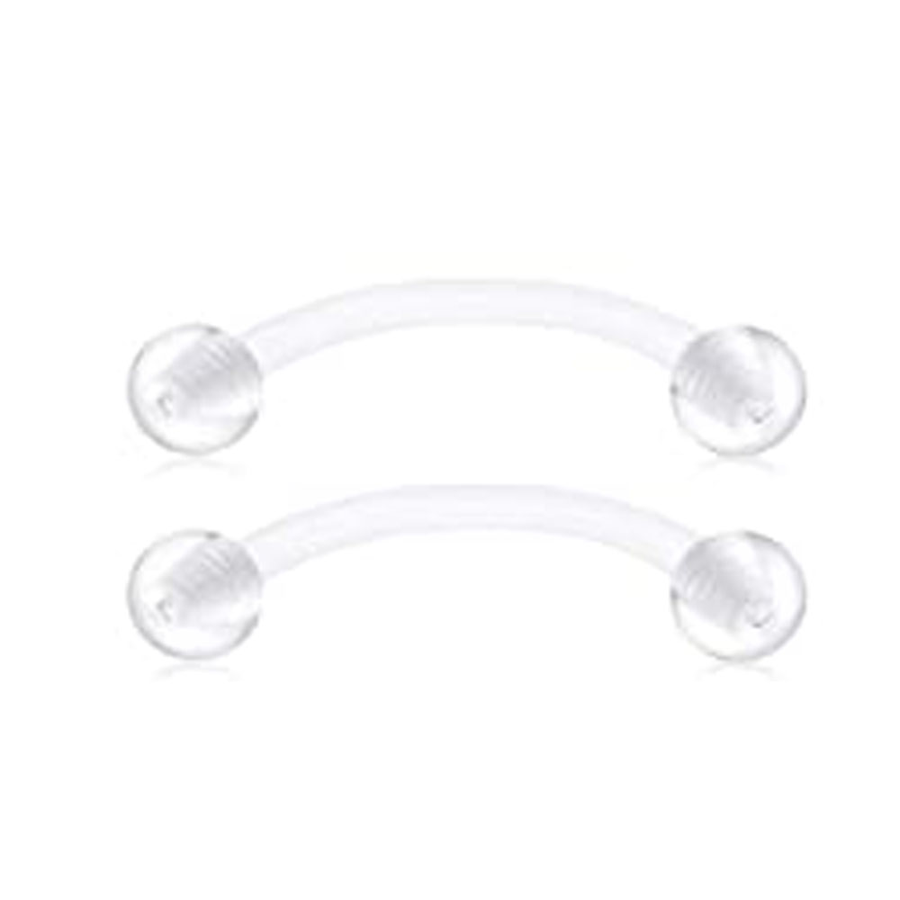 16G Stainless Steel Long Nippl - Nipple Bar Curved ulasan dan harga
