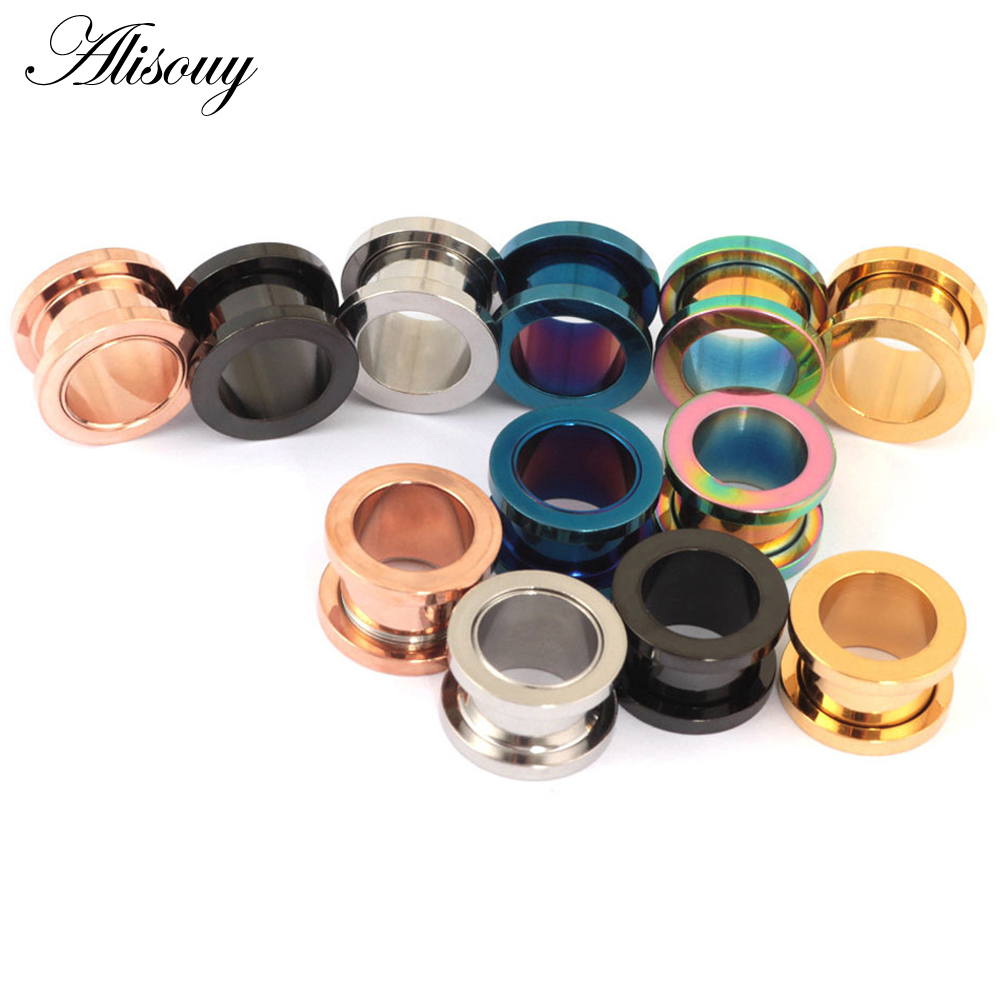 1pc 2mm-25mm Stainless Steel E - Body Jewelry Ear Gauges ulasan dan harga