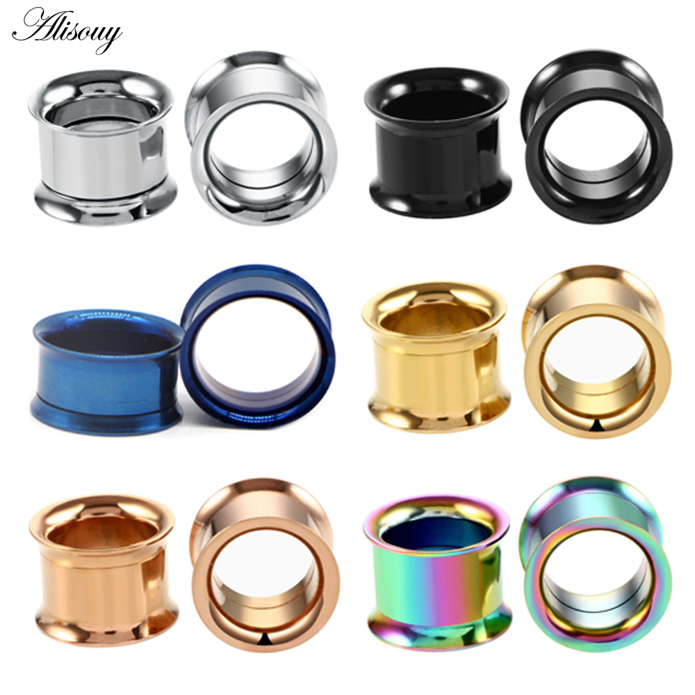 1pc 2mm-25mm Stainless Steel E - Body Jewelry Ear Gauges ulasan dan harga
