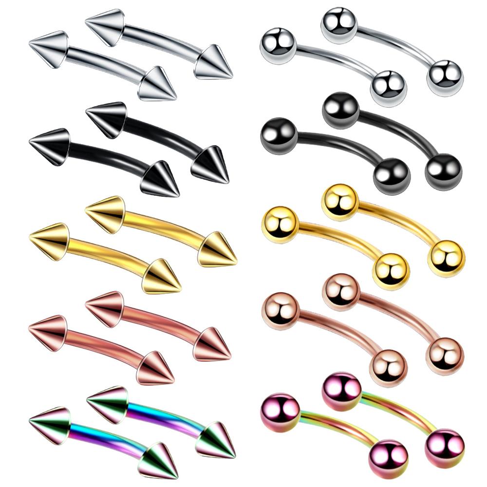 10pc/lot Eyebrow Piercing Curv - Nipple Bar Curved ulasan dan harga