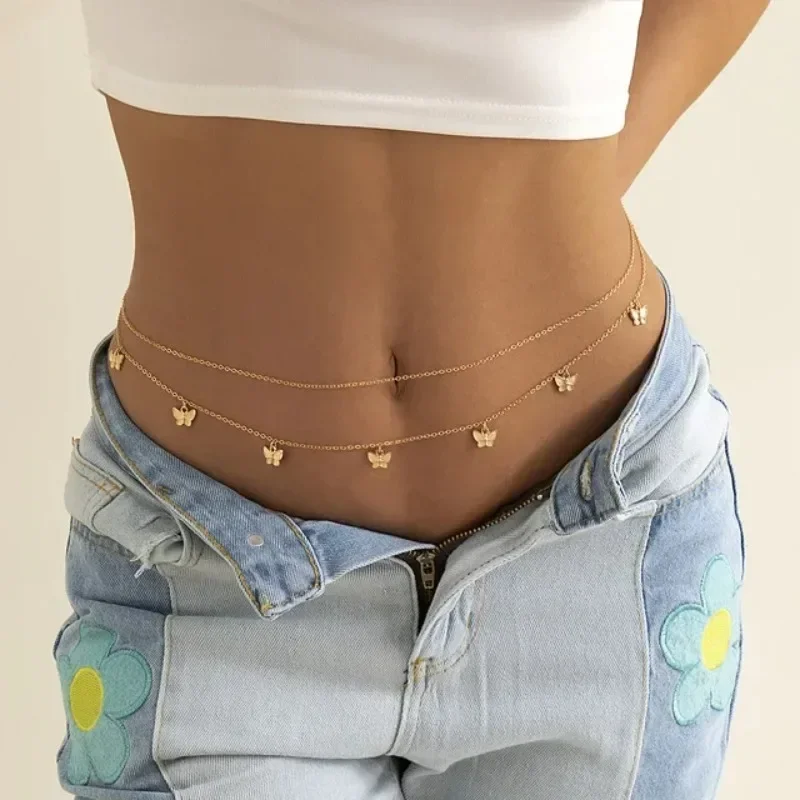 New Charm Sexy Double Layer Bu - Body Jewelry Chains ulasan dan harga