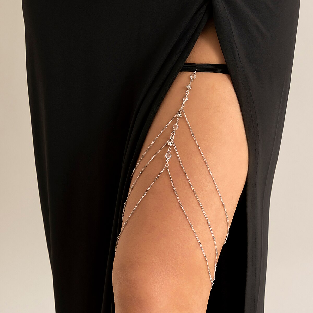 Boho Elastic Band Crystal Leg  - Body Jewelry Sale ulasan dan harga