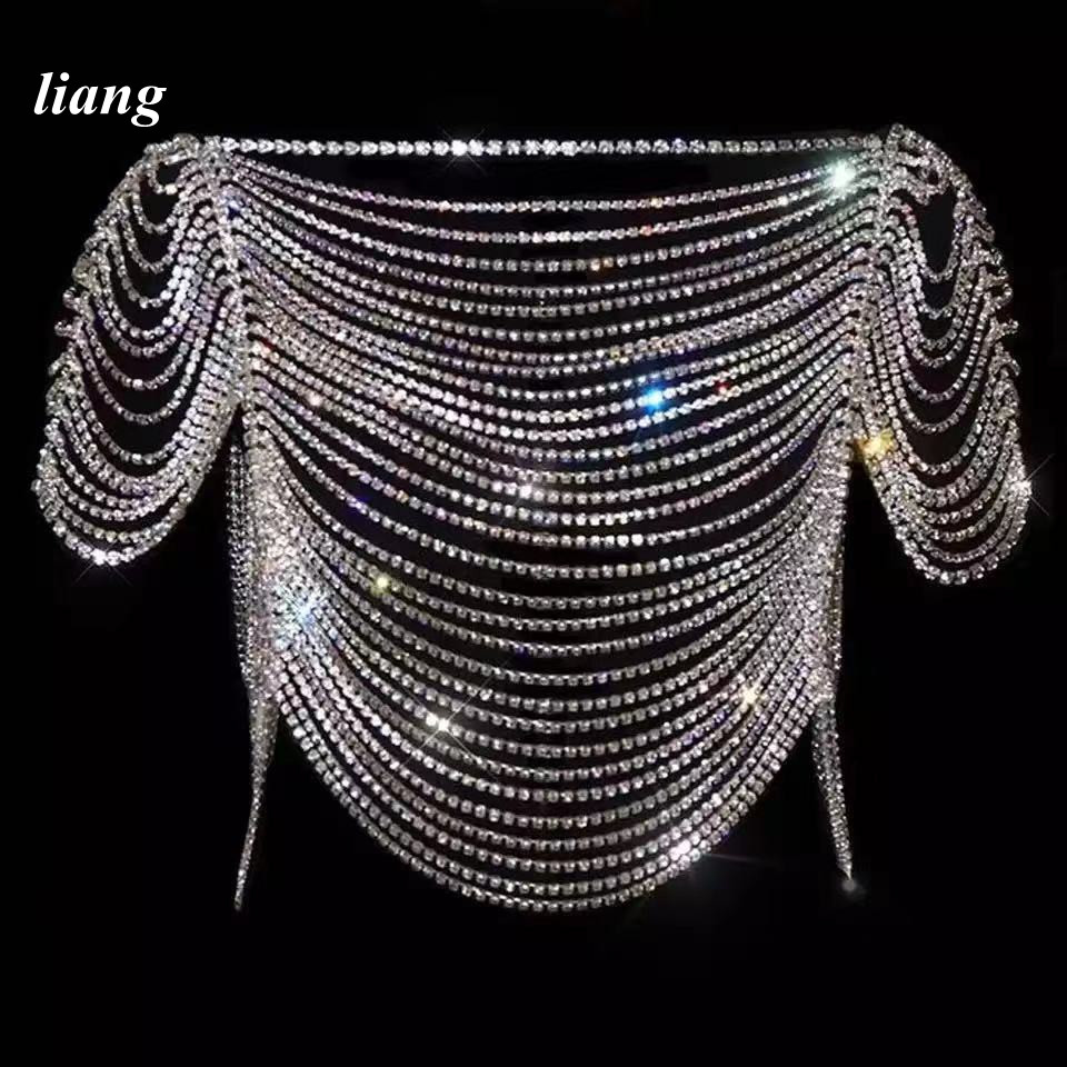 Sexy Body Chain Bikini Vest br - Body Jewelry Vest ulasan dan harga