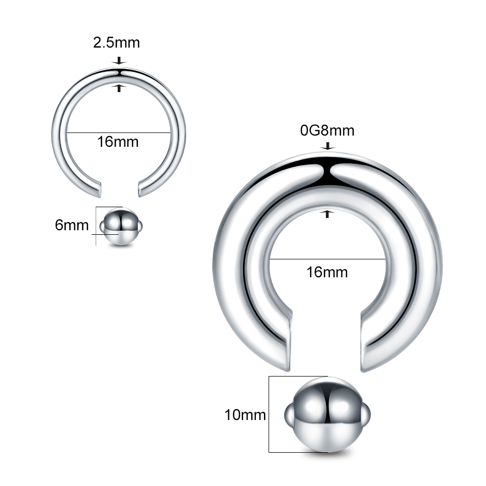 1pcs Stainless Steel Large Gau - Body Jewelry Ear Gauges ulasan dan harga