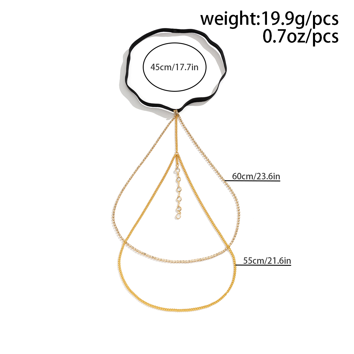 Sexy Shiny Crystal Multilayer  - Body Jewelry Charms ulasan dan harga