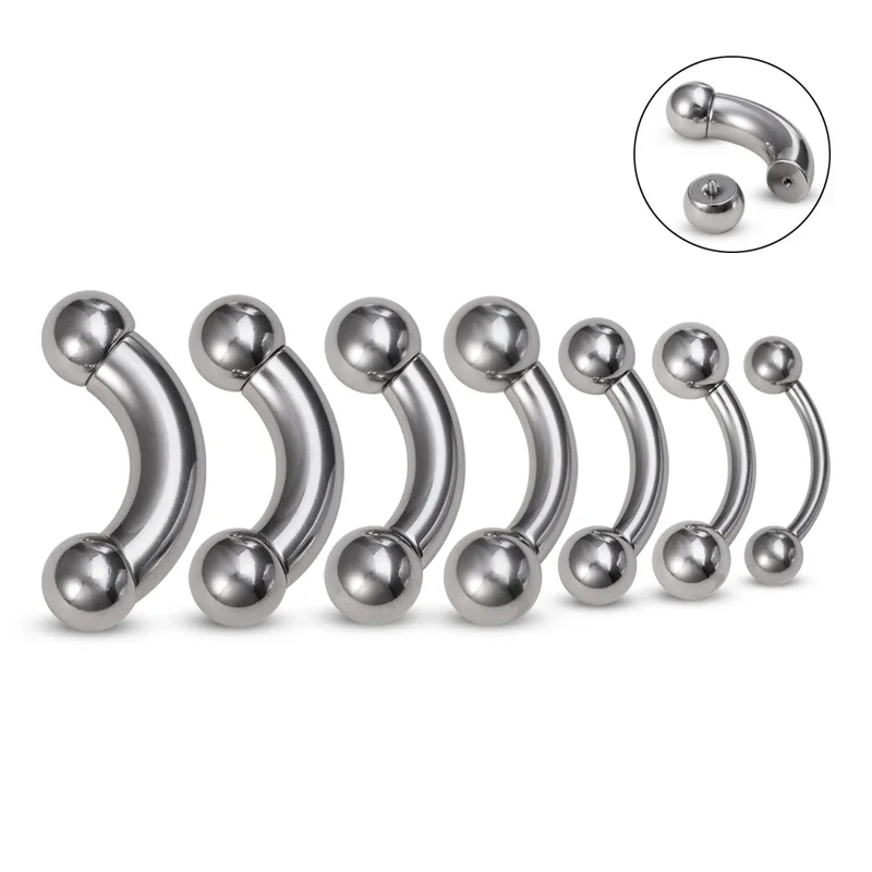 1pc Big size Stainless Steel C - Nipple Bar Curved ulasan dan harga