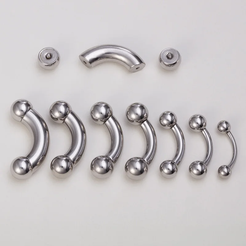 1pc Big size Stainless Steel C - Nipple Bar Curved ulasan dan harga