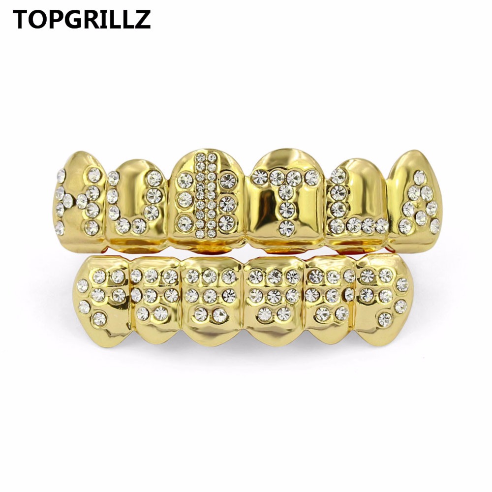 TOPGRILLZ Gold Color Plated Ic - Body Jewelry Gold Plated ulasan dan harga