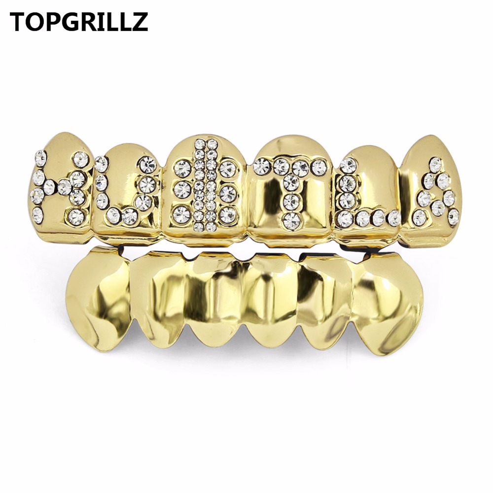TOPGRILLZ Gold Color Plated Ic - Body Jewelry Gold Plated ulasan dan harga