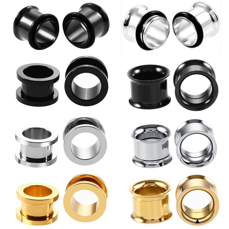 1Pair Stainless Steel Ear Plug - Body Jewelry Ear Gauges ulasan dan harga