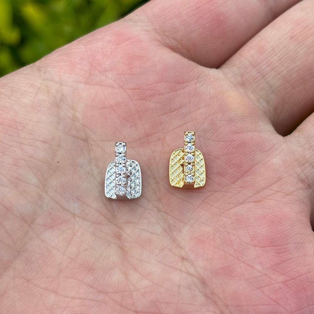 RACHELZ Hip Hop Single CZ Ston - Body Jewelry Gold Plated ulasan dan harga