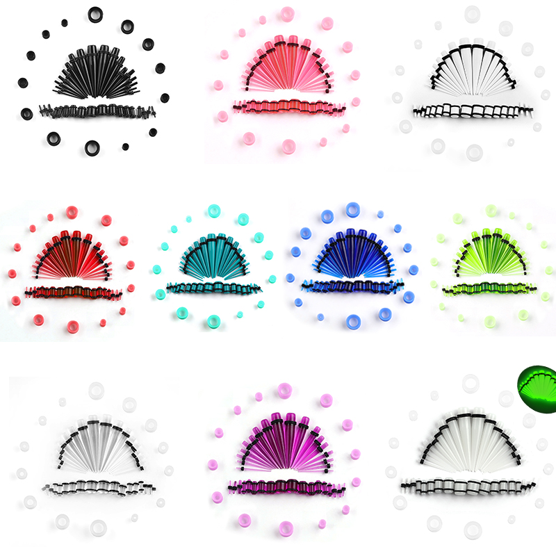 50pcs Acrylic Spike Ear Gauges - Body Jewelry Ear Gauges ulasan dan harga