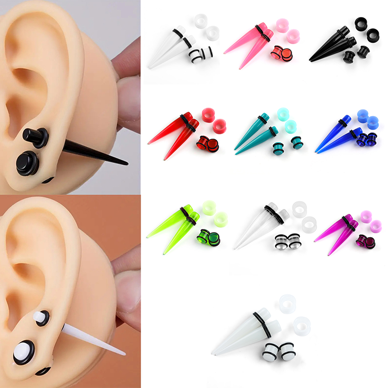 50pcs Acrylic Spike Ear Gauges - Body Jewelry Ear Gauges ulasan dan harga