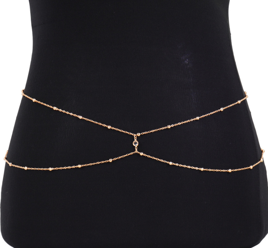 Clear Rhinestone Beaded Belly  - Body Jewelry Sale ulasan dan harga