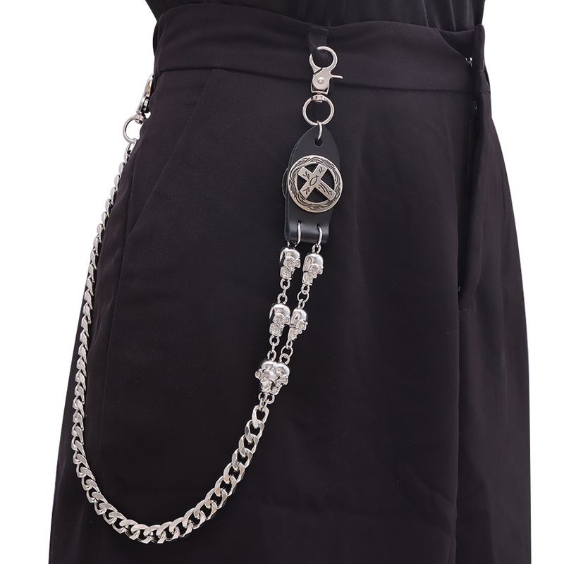 Multi‑Layer Pants Chain Leathe - Body Jewelry Charms ulasan dan harga