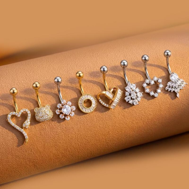 Butterfly Flower Belly Button  - Body Jewelry Charms ulasan dan harga
