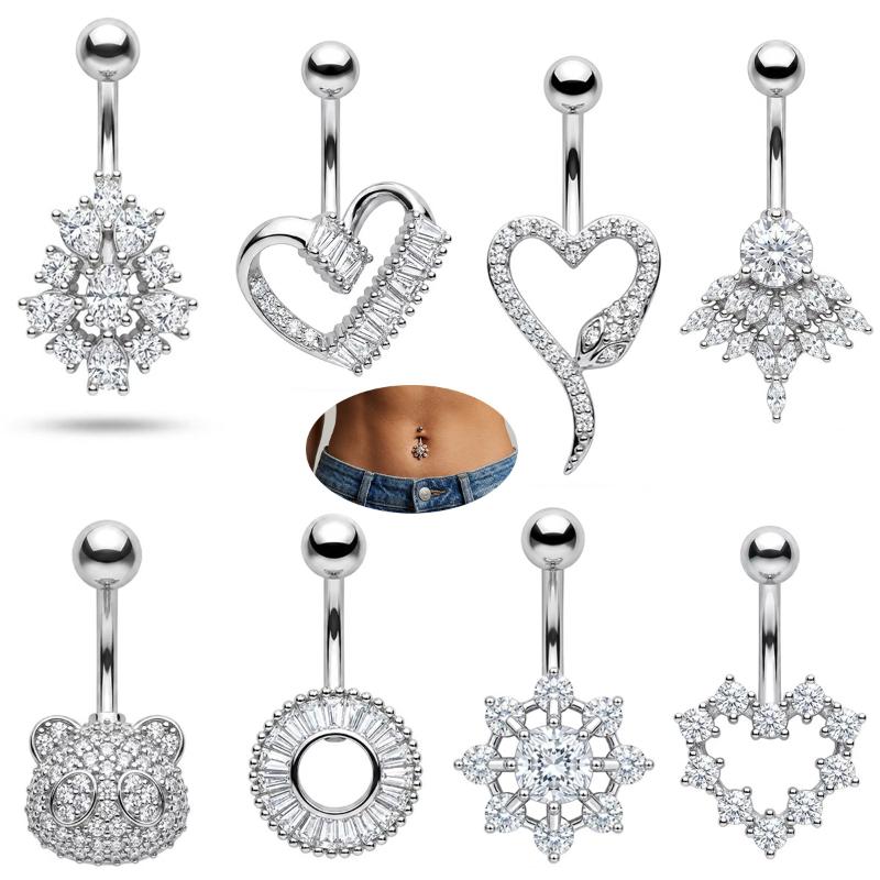 Butterfly Flower Belly Button  - Body Jewelry Charms ulasan dan harga