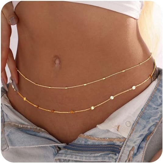 Women Waterproof Body Chain 18 - Body Jewelry Gold Plated ulasan dan harga