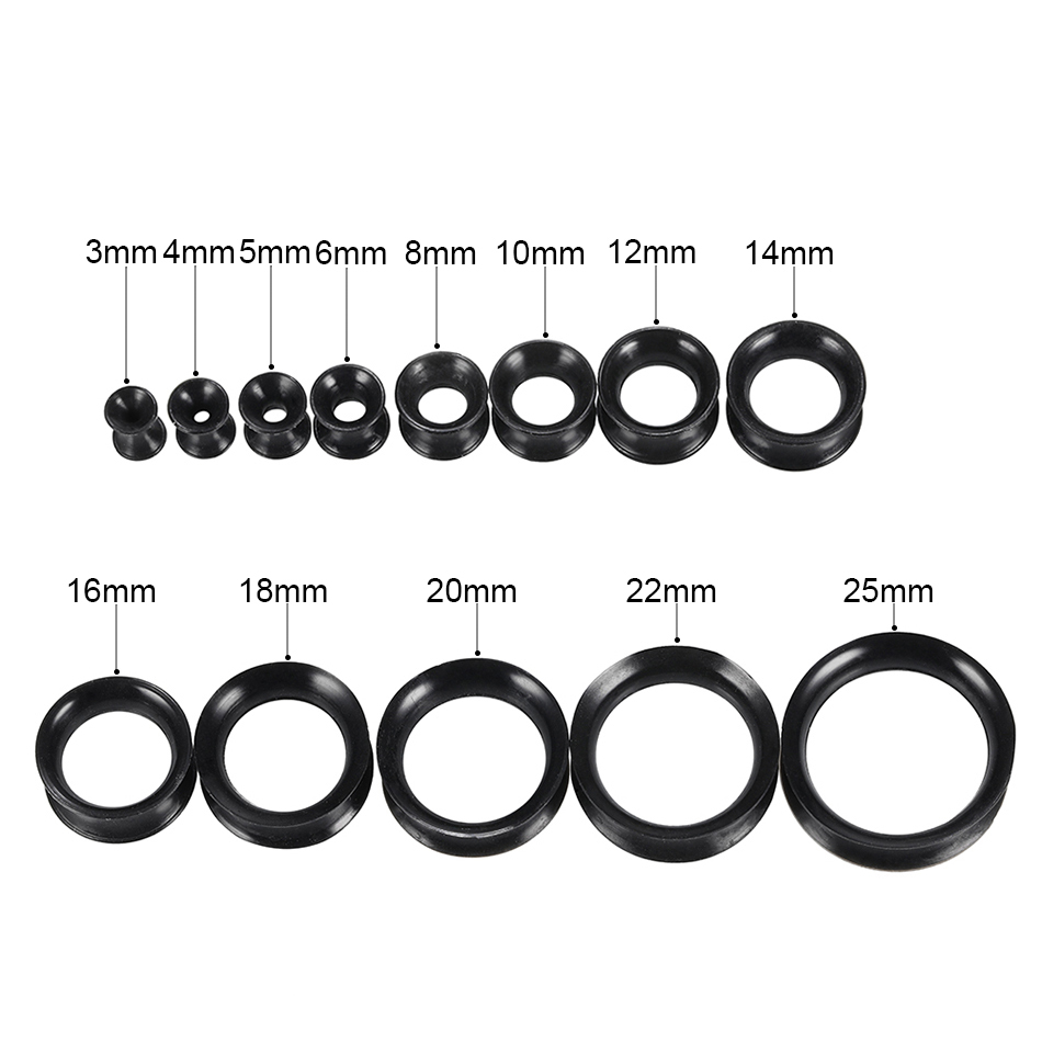 30pcs/lot Silicone Flexible Ea - Body Jewelry Ear Gauges ulasan dan harga