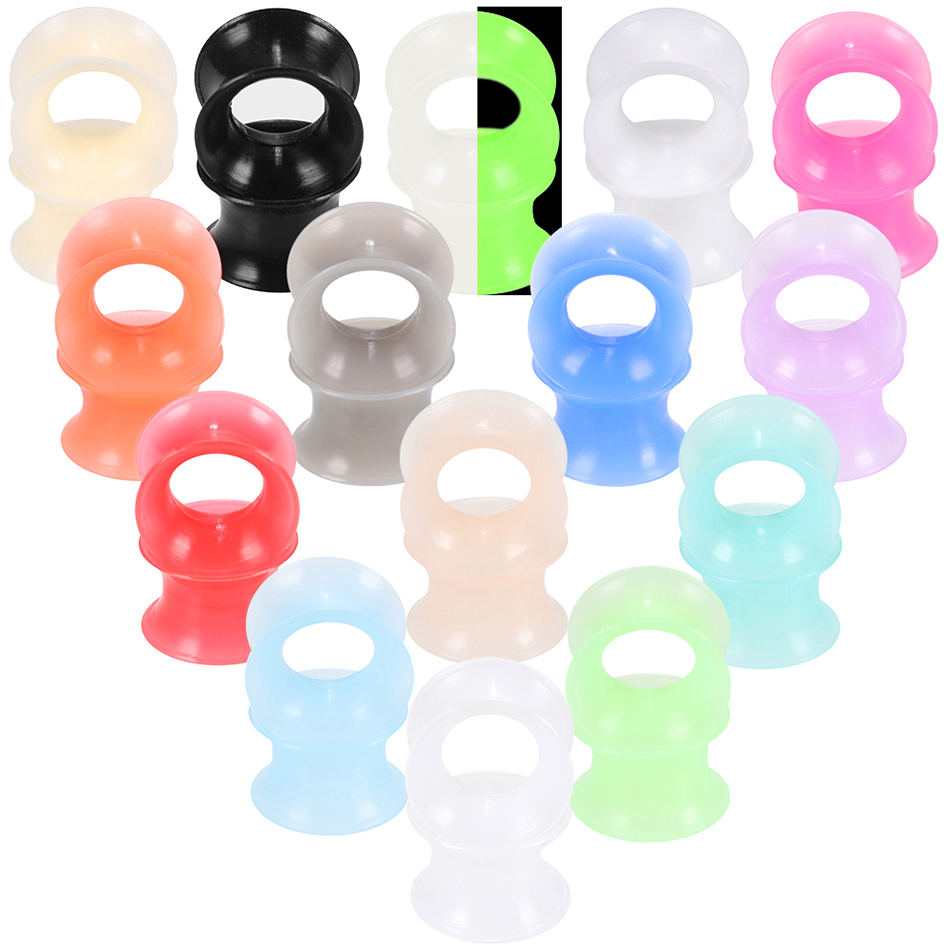 30pcs/lot Silicone Flexible Ea - Body Jewelry Ear Gauges ulasan dan harga