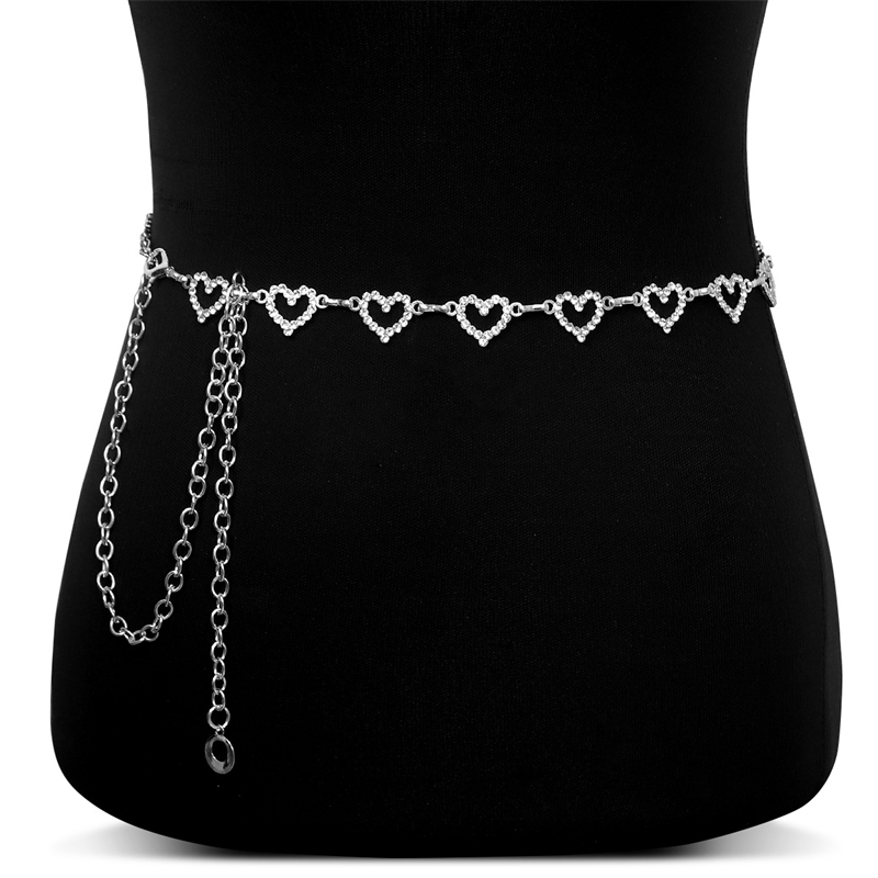 Fashion Rhinestone Heart Waist - Body Jewelry Chains ulasan dan harga