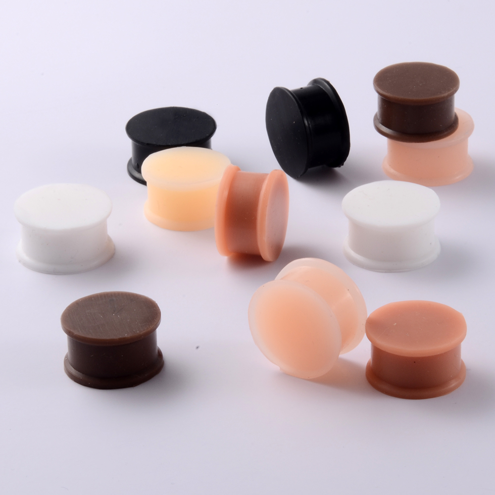 1 Pair Silicone Flexible Thick - Body Jewelry Ear Gauges ulasan dan harga