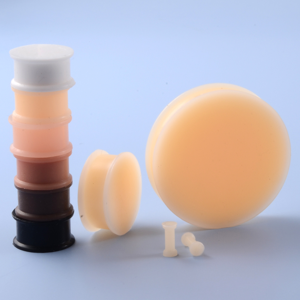 1 Pair Silicone Flexible Thick - Body Jewelry Ear Gauges ulasan dan harga