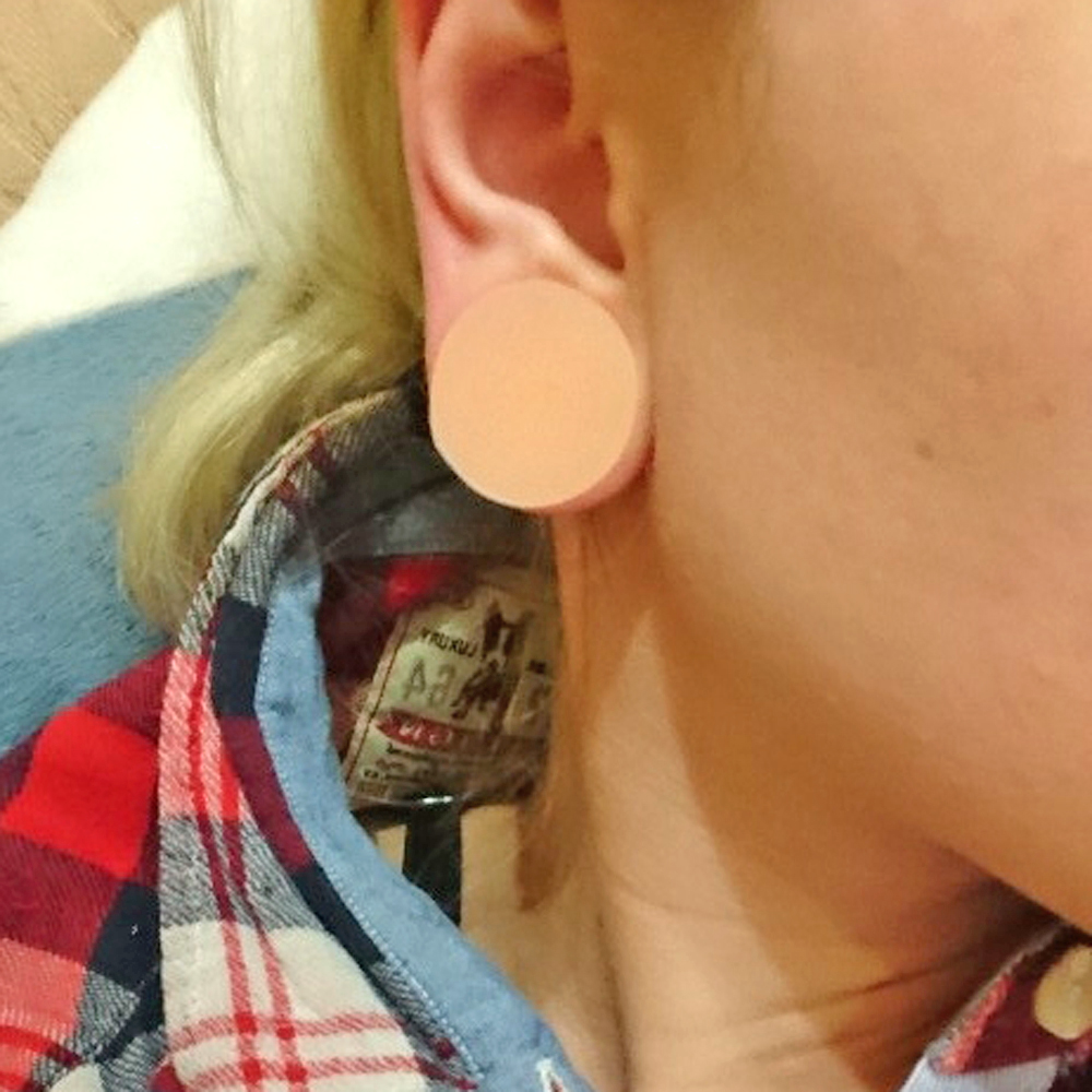 1 Pair Silicone Flexible Thick - Body Jewelry Ear Gauges ulasan dan harga