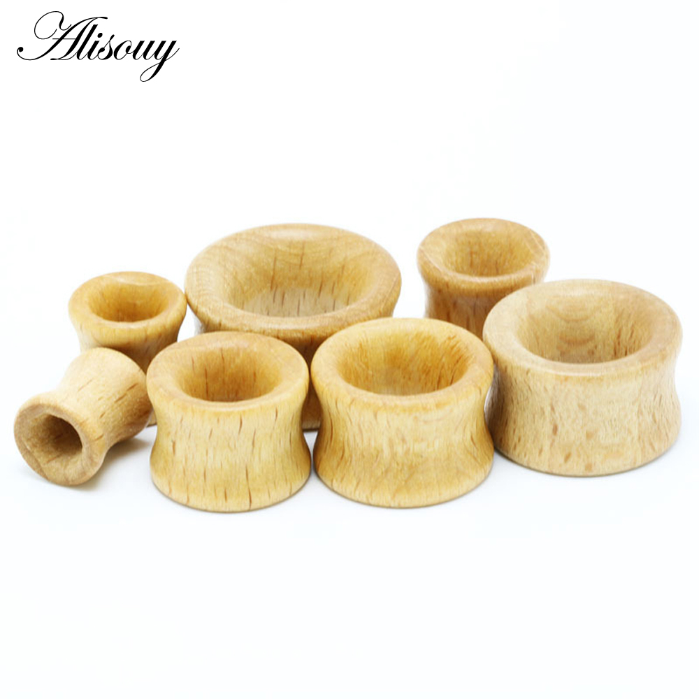1PC Fashion Ear Plugs Wood Fle - Body Jewelry Ear Gauges ulasan dan harga