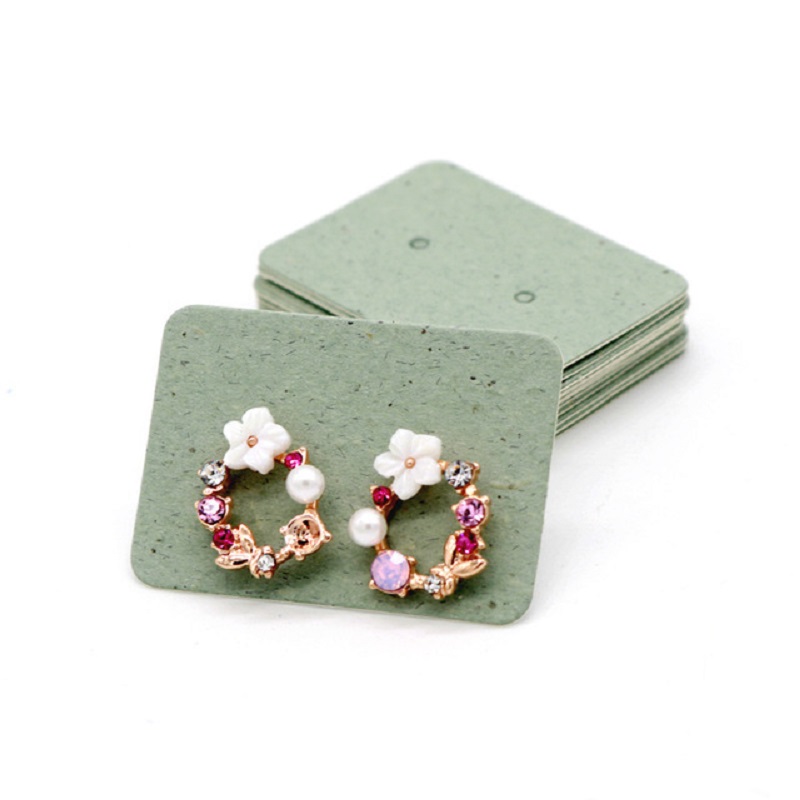 3.5*2.5cm 100Pcs/lot Kraft Pap - Body Jewelry Display ulasan dan harga